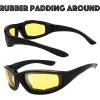 imageMotorcycle Riding Glasses Padded Frame Lens Block 100 UVBUVB for Outdoor Activity Sport1401matte Black