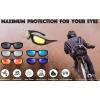 imageMotorcycle Riding Glasses Padded Frame Lens Block 100 UVBUVB for Outdoor Activity Sport1401matte Black