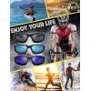 imageMotorcycle Riding Glasses Padded Frame Lens Block 100 UVBUVB for Outdoor Activity Sport1402shiny Black