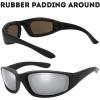 imageMotorcycle Riding Glasses Padded Frame Lens Block 100 UVBUVB for Outdoor Activity Sport1403matte Black