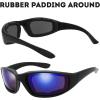 imageMotorcycle Riding Glasses Padded Frame Lens Block 100 UVBUVB for Outdoor Activity Sport1403matte Black