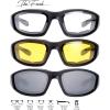 imageMotorcycle Riding Glasses Padded Frame Lens Block 100 UVBUVB for Outdoor Activity Sport1405matte Black