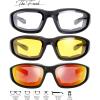 imageMotorcycle Riding Glasses Padded Frame Lens Block 100 UVBUVB for Outdoor Activity Sport1407matte Black