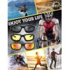 imageMotorcycle Riding Glasses Padded Frame Lens Block 100 UVBUVB for Outdoor Activity Sport1409shiny Blackflame Print