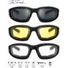 imageMotorcycle Riding Glasses Padded Frame Lens Block 100 UVBUVB for Outdoor Activity Sport1410shiny Blackflame Print