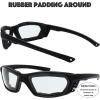 imageMotorcycle Riding Glasses Padded Frame Lens Block 100 UVBUVB for Outdoor Activity Sport23mmatte Black