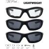 imageMotorcycle Riding Glasses Padded Frame Lens Block 100 UVBUVB for Outdoor Activity Sport23mmatte Black