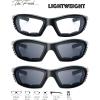 imageMotorcycle Riding Glasses Padded Frame Lens Block 100 UVBUVB for Outdoor Activity Sport23shiny Black