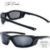imageMotorcycle Riding Glasses Padded Frame Lens Block 100 UVBUVB for Outdoor Activity Sport23shiny Black