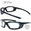imageMotorcycle Riding Glasses Padded Frame Lens Block 100 UVBUVB for Outdoor Activity Sport23shiny Black