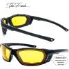 imageMotorcycle Riding Glasses Padded Frame Lens Block 100 UVBUVB for Outdoor Activity Sport27black