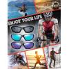imageMotorcycle Riding Glasses Padded Frame Lens Block 100 UVBUVB for Outdoor Activity Sport9shiny Black