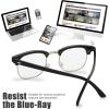 imageThe Fresh Blue Light Blocking Glasses Aviator Frame Anti Blue Ray Computer Game Glasses for Teens Men Women BAV301 GoldB932901 Black