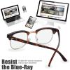 imageThe Fresh Blue Light Blocking Glasses Aviator Frame Anti Blue Ray Computer Game Glasses for Teens Men Women BAV301 GoldB932902 Demi