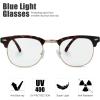 imageThe Fresh Blue Light Blocking Glasses Aviator Frame Anti Blue Ray Computer Game Glasses for Teens Men Women BAV301 GoldB932902 Demi