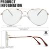 imageThe Fresh Blue Light Blocking Glasses Aviator Frame Anti Blue Ray Computer Game Glasses for Teens Men Women BAV301 GoldBav301 Gold