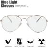 imageThe Fresh Blue Light Blocking Glasses Aviator Frame Anti Blue Ray Computer Game Glasses for Teens Men Women BAV301 GoldBav301 Gold