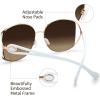 imageThe Fresh Classic Crystal Elegant Women Beauty Design Sunglasses Gift Box728705goldWhite