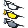 imageMotorcycle Riding Glasses Padded Frame Lens Block 100 UVBUVB for Outdoor Activity Sport5matte Black