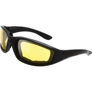 imageMotorcycle Riding Glasses Padded Frame Lens Block 100 UVBUVB for Outdoor Activity Sport1401matte Black