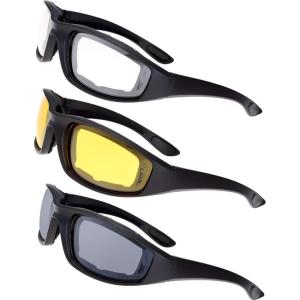 imageMotorcycle Riding Glasses Padded Frame Lens Block 100 UVBUVB for Outdoor Activity Sport1405matte Black