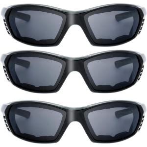 imageMotorcycle Riding Glasses Padded Frame Lens Block 100 UVBUVB for Outdoor Activity Sport21black