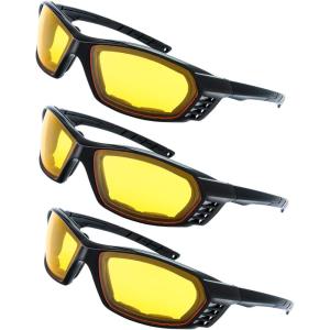 imageMotorcycle Riding Glasses Padded Frame Lens Block 100 UVBUVB for Outdoor Activity Sport27black