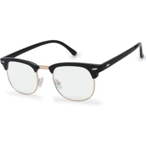 imageThe Fresh Blue Light Blocking Glasses Aviator Frame Anti Blue Ray Computer Game Glasses for Teens Men Women BAV301 GoldB932901 Black