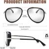 imageGothic Steampunk Side Shield Goggles Retro Round Sunglasses For Men Women  Exquisite Packaging620405silverBlack