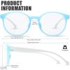 imageKids Blue Light Blocking Glasses Silicone Flexible TR90 Frame Computer Gaming TV Phone Glasses for Boys Girls Age 314 312 yrOld B0303 Pink BlueB0302 Blue  White