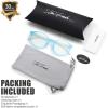 imageKids Blue Light Blocking Glasses Silicone Flexible TR90 Frame Computer Gaming TV Phone Glasses for Boys Girls Age 314 312 yrOld B0303 Pink BlueB0302 Blue  White