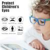imageKids Blue Light Blocking Glasses Silicone Flexible TR90 Frame Computer Gaming TV Phone Glasses for Boys Girls Age 314 312 yrOld B0303 Pink BlueB0303 Pink  Blue