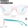 imageKids Blue Light Blocking Glasses Silicone Flexible TR90 Frame Computer Gaming TV Phone Glasses for Boys Girls Age 314 312 yrOld B0303 Pink BlueB0303 Pink  Blue