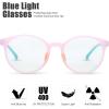 imageKids Blue Light Blocking Glasses Silicone Flexible TR90 Frame Computer Gaming TV Phone Glasses for Boys Girls Age 314 312 yrOld B0303 Pink BlueB0303 Pink  Blue