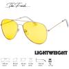 imageMen Women Driving Polarized HD Sight Night Vision Driving AntiGlare Glasses Yellow Lens Frame Ultra Light125bgold