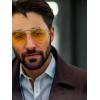 imageMen Women Driving Polarized HD Sight Night Vision Driving AntiGlare Glasses Yellow Lens Frame Ultra Light125bgold
