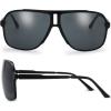 imageMens New Safaris Aviator Sunglasses  Gift Box Package1 Shiny Black