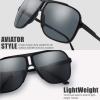 imageMens New Safaris Aviator Sunglasses  Gift Box Package1 Shiny Black