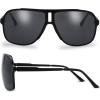 imageMens New Safaris Aviator Sunglasses  Gift Box Package2 Matte Black