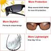 imagePolarized Sports Sunglasses for Men Women Baseball Running Cycling Fishing Driving Golf Softball Hiking Sun Glasses2shiny Black  G15 Green