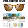 imagePolarized Sunglasses for Women Vintage Retro Round Lens  Pillow Box Package2tortoise