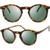 imagePolarized Sunglasses for Women Vintage Retro Round Lens  Pillow Box Package3tortoise