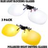 imageThe Fresh Blue Light Filter Clipon Computer Reading Glasses ampamp Polarized Night Driving Glasses on Prescription Sunglasses Eyeglass 2PieceBlue Light Blocking ampamp Polarized Night Driving Glasses2pieceblue Light Blocking  Polarized Night Driving Glasses