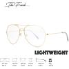 imageThe Fresh Classic Aviator Frame Light Color Lens XL Oversized Sunglasses Gift Box11gold