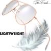 imageThe Fresh Classic Aviator Frame Light Color Lens XL Oversized Sunglasses Gift Box14rose Gold