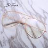 imageThe Fresh Classic Aviator Frame Light Color Lens XL Oversized Sunglasses Gift Box14rose Gold