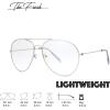 imageThe Fresh Classic Aviator Frame Light Color Lens XL Oversized Sunglasses Gift Box16silver