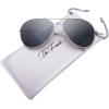 imageThe Fresh Classic Aviator Frame Light Color Lens XL Oversized Sunglasses Gift Box21silver