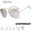 imageThe Fresh Classic Aviator Frame Light Color Lens XL Oversized Sunglasses Gift Box22gold