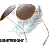 imageThe Fresh Classic Aviator Frame Light Color Lens XL Oversized Sunglasses Gift Box24gold